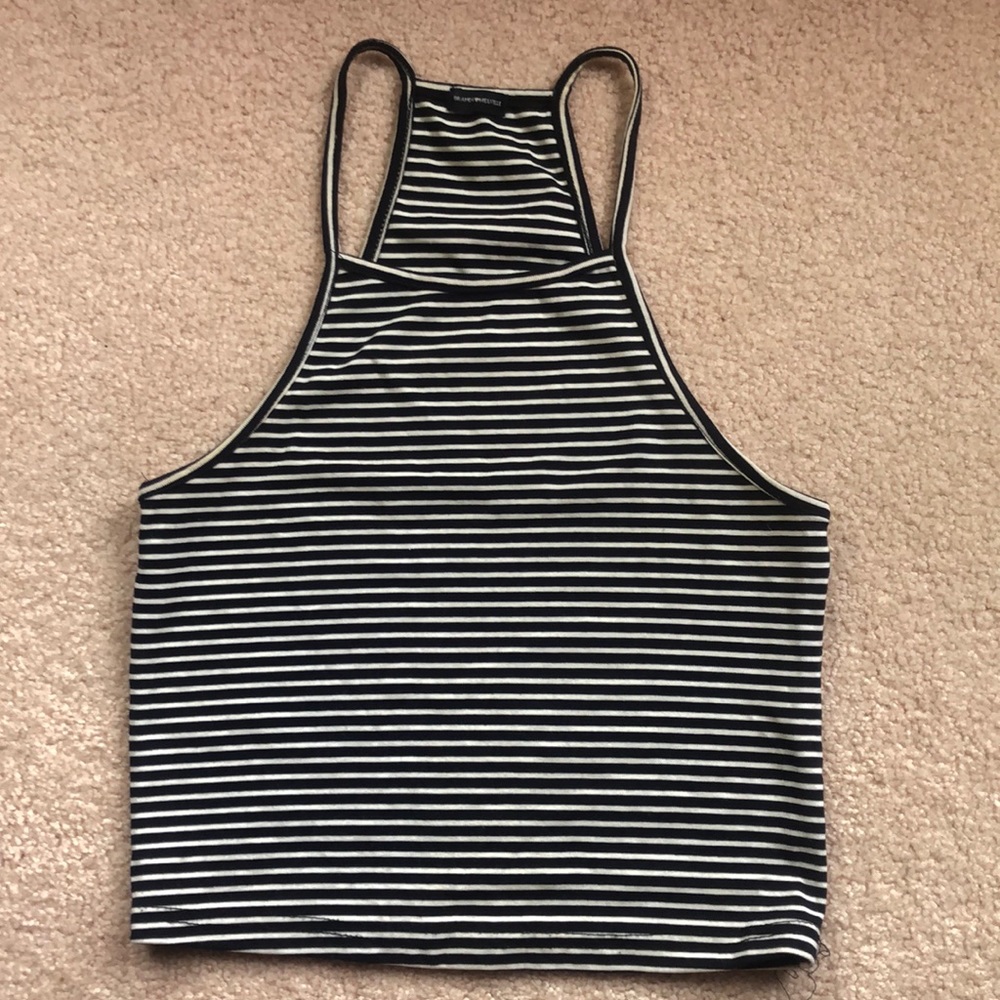 Brandy Melville striped cropped tank top